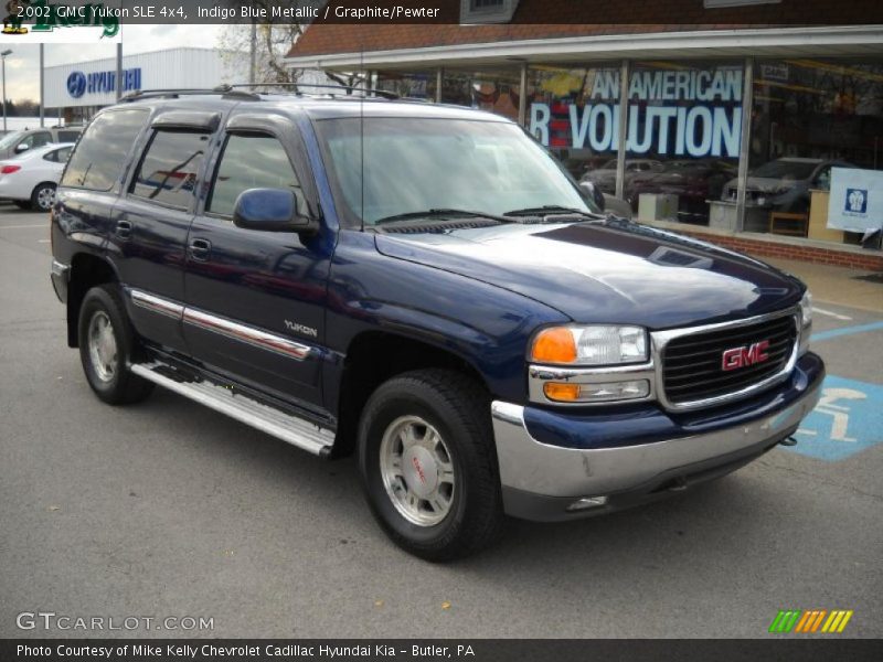 Indigo Blue Metallic / Graphite/Pewter 2002 GMC Yukon SLE 4x4