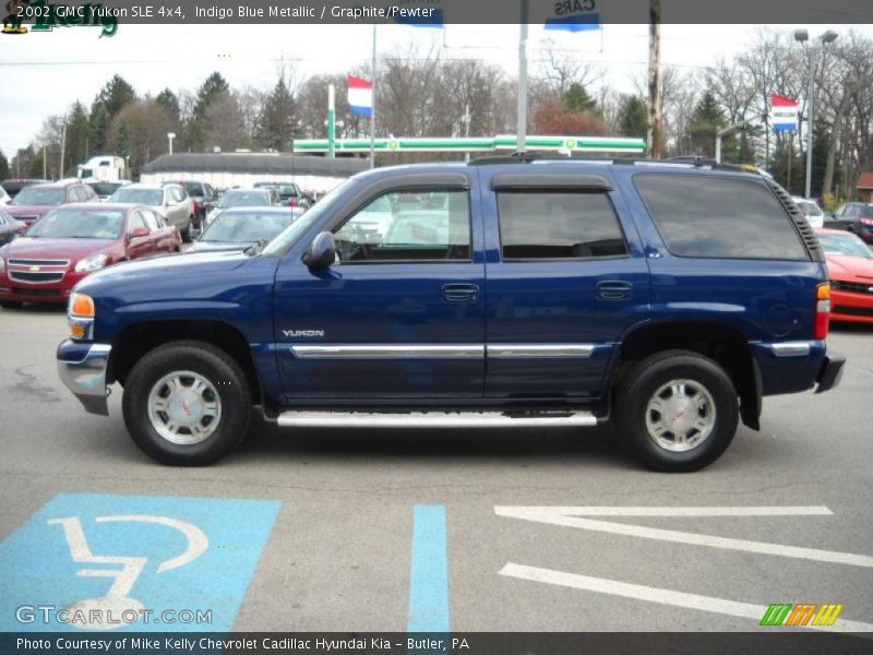 Indigo Blue Metallic / Graphite/Pewter 2002 GMC Yukon SLE 4x4