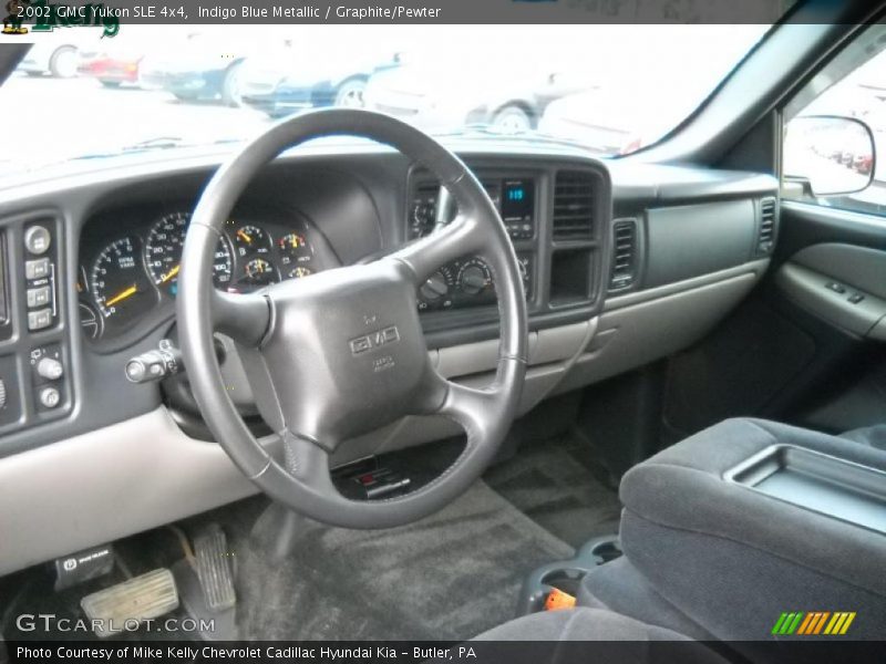 Indigo Blue Metallic / Graphite/Pewter 2002 GMC Yukon SLE 4x4