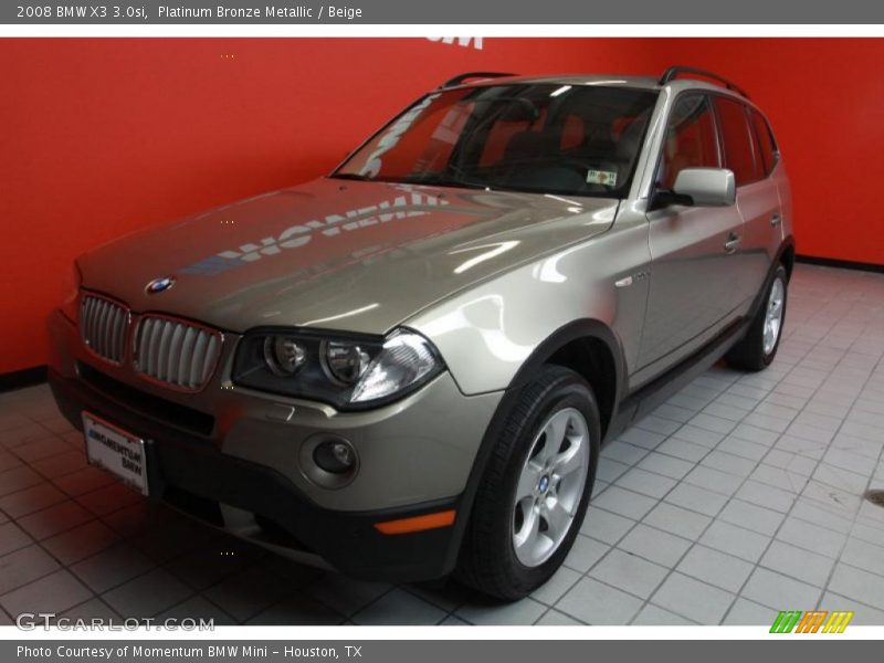 Platinum Bronze Metallic / Beige 2008 BMW X3 3.0si