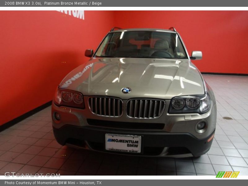 Platinum Bronze Metallic / Beige 2008 BMW X3 3.0si