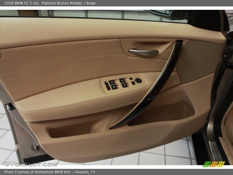 Platinum Bronze Metallic / Beige 2008 BMW X3 3.0si
