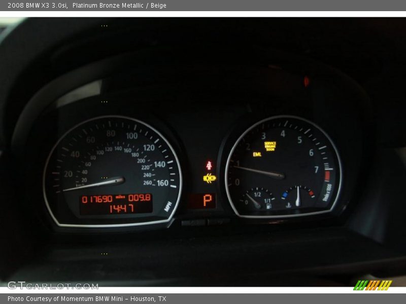 Platinum Bronze Metallic / Beige 2008 BMW X3 3.0si
