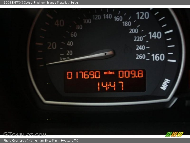 Platinum Bronze Metallic / Beige 2008 BMW X3 3.0si