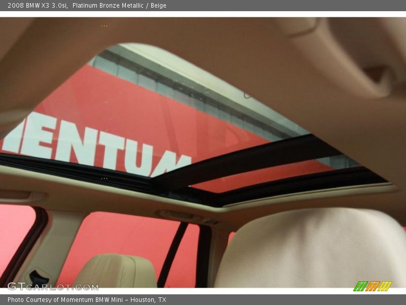 Platinum Bronze Metallic / Beige 2008 BMW X3 3.0si