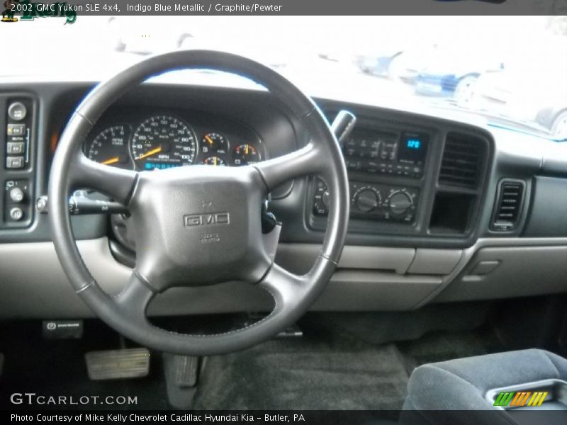 Indigo Blue Metallic / Graphite/Pewter 2002 GMC Yukon SLE 4x4