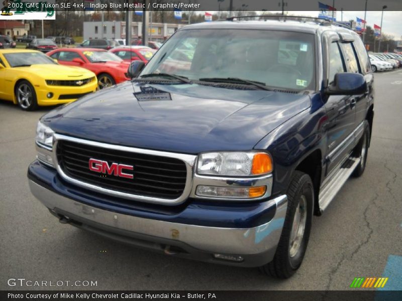 Indigo Blue Metallic / Graphite/Pewter 2002 GMC Yukon SLE 4x4