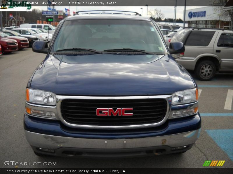 Indigo Blue Metallic / Graphite/Pewter 2002 GMC Yukon SLE 4x4