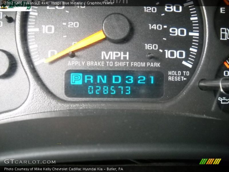 Indigo Blue Metallic / Graphite/Pewter 2002 GMC Yukon SLE 4x4