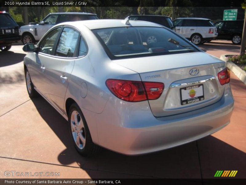 Liquid Silver / Gray 2010 Hyundai Elantra SE