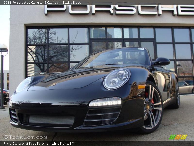 Black / Black 2011 Porsche 911 Carrera 4S Cabriolet