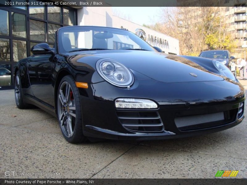 Black / Black 2011 Porsche 911 Carrera 4S Cabriolet