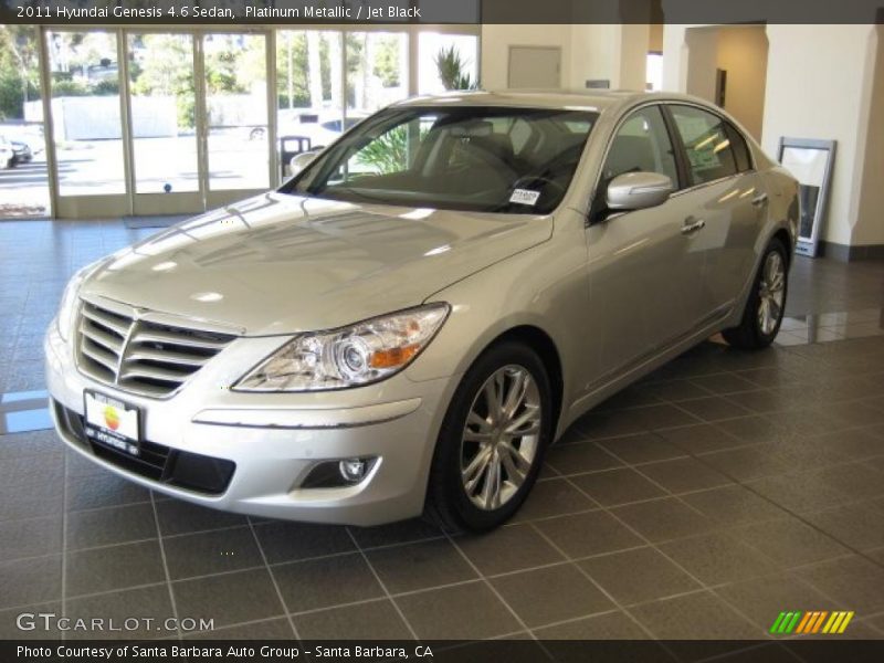 Platinum Metallic / Jet Black 2011 Hyundai Genesis 4.6 Sedan