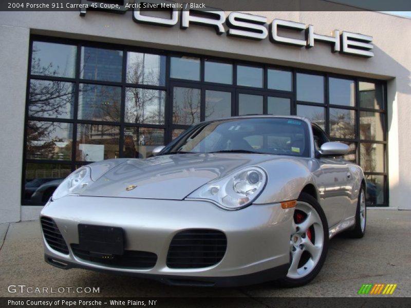 Arctic Silver Metallic / Black 2004 Porsche 911 Carrera 4S Coupe