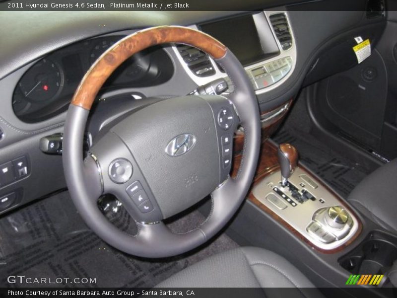 Platinum Metallic / Jet Black 2011 Hyundai Genesis 4.6 Sedan