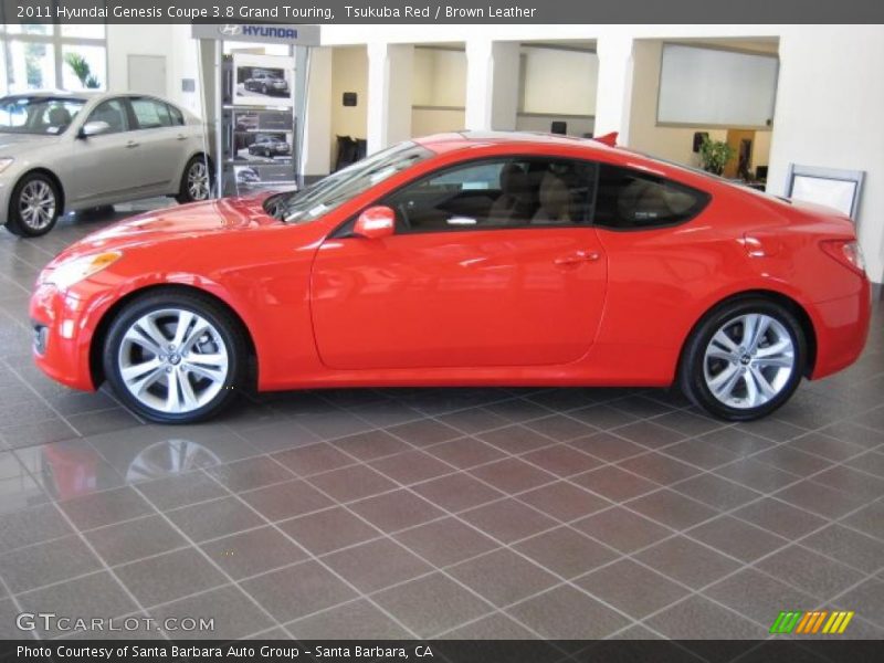 Tsukuba Red / Brown Leather 2011 Hyundai Genesis Coupe 3.8 Grand Touring