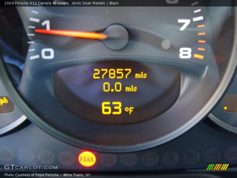 Arctic Silver Metallic / Black 2004 Porsche 911 Carrera 4S Coupe
