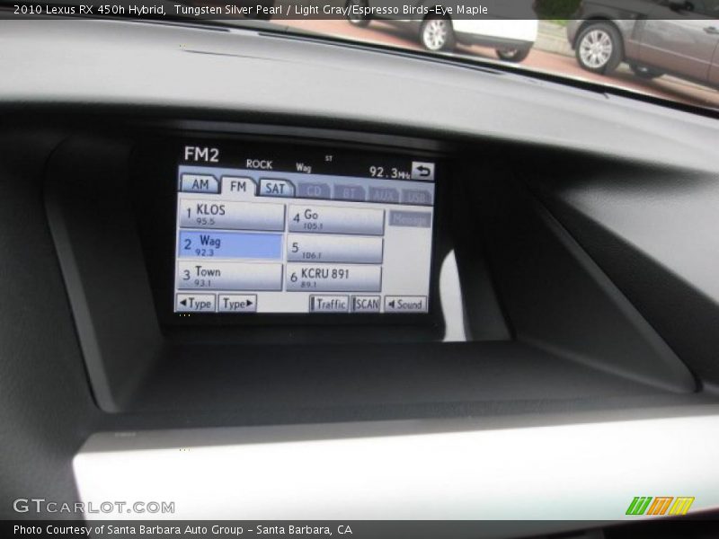 Navigation of 2010 RX 450h Hybrid
