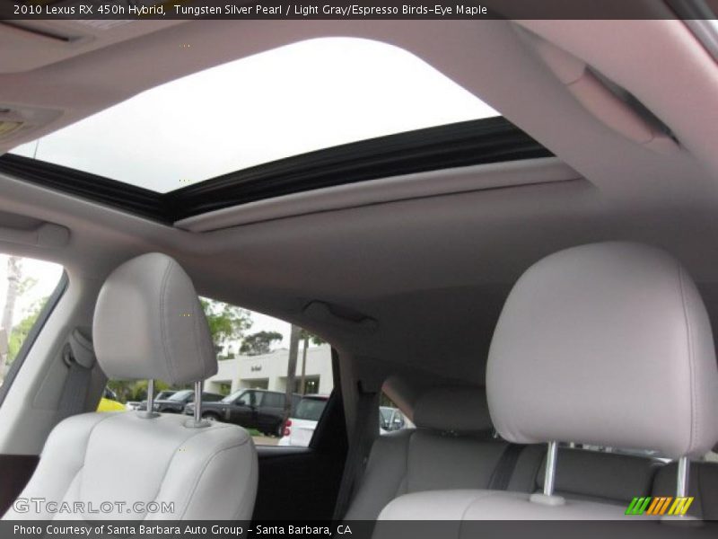 Tungsten Silver Pearl / Light Gray/Espresso Birds-Eye Maple 2010 Lexus RX 450h Hybrid