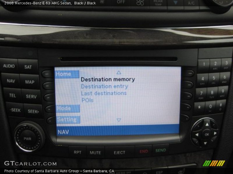 Navigation of 2008 E 63 AMG Sedan