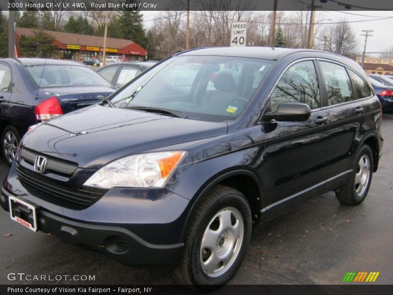 Royal Blue Pearl / Gray 2008 Honda CR-V LX 4WD