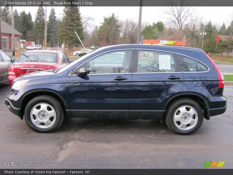 Royal Blue Pearl / Gray 2008 Honda CR-V LX 4WD