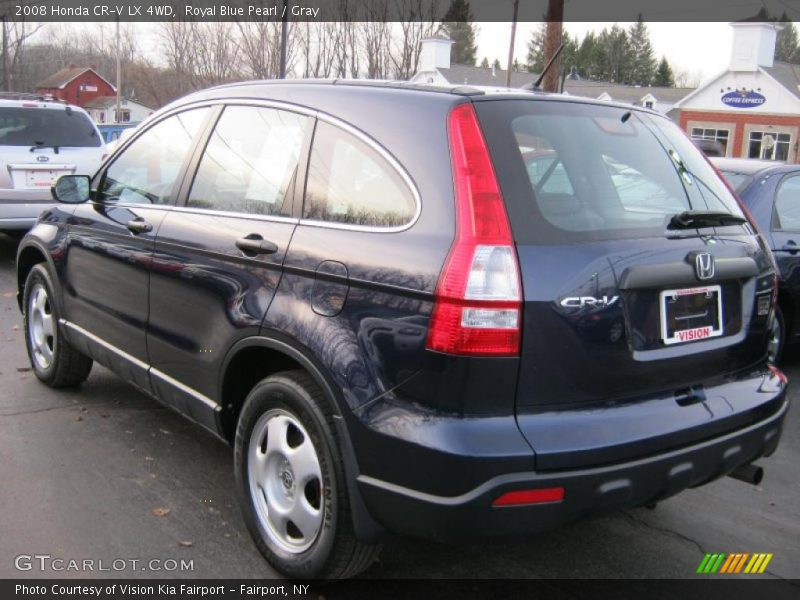 Royal Blue Pearl / Gray 2008 Honda CR-V LX 4WD