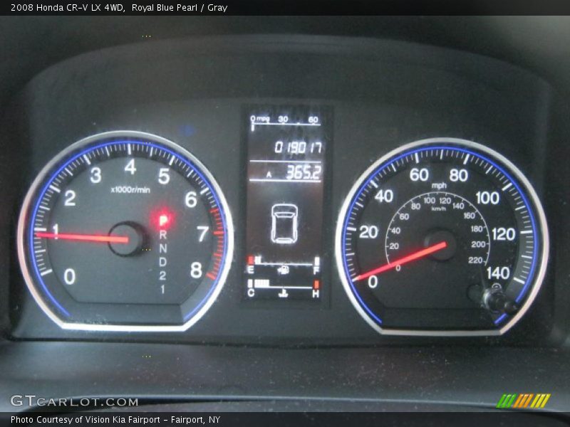Royal Blue Pearl / Gray 2008 Honda CR-V LX 4WD