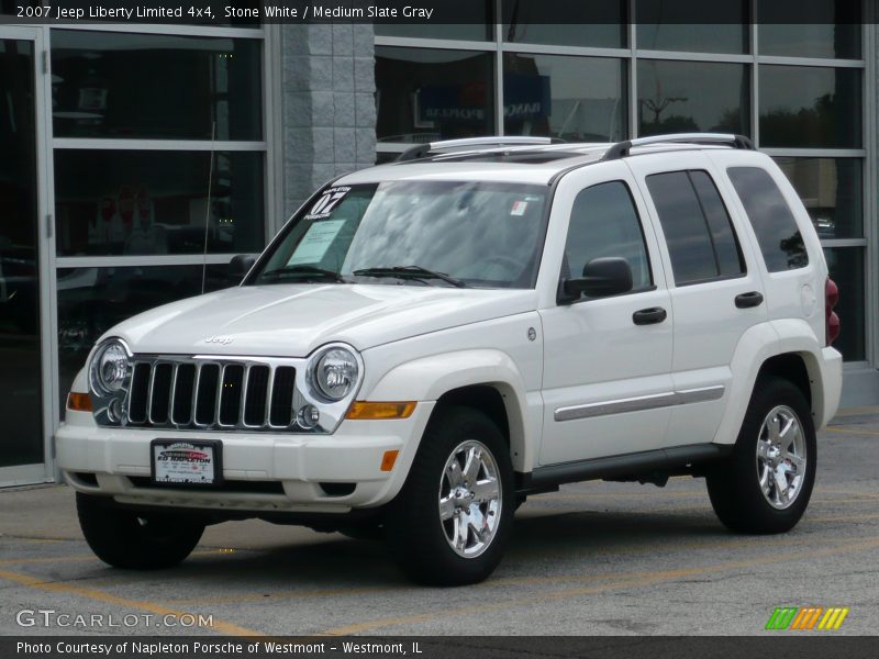 Stone White / Medium Slate Gray 2007 Jeep Liberty Limited 4x4