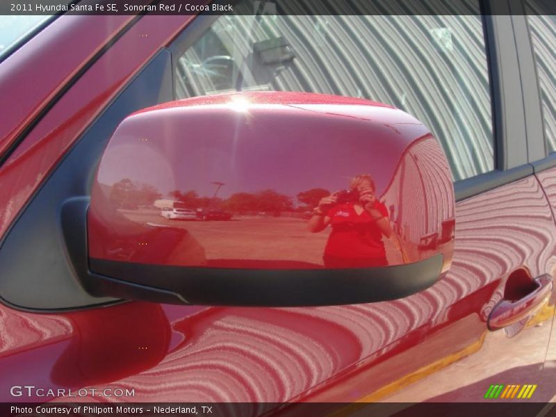 Sonoran Red / Cocoa Black 2011 Hyundai Santa Fe SE
