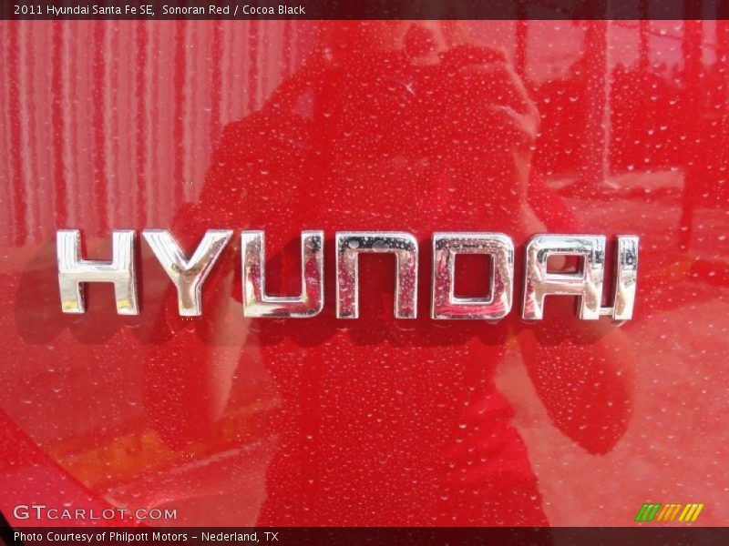 Sonoran Red / Cocoa Black 2011 Hyundai Santa Fe SE