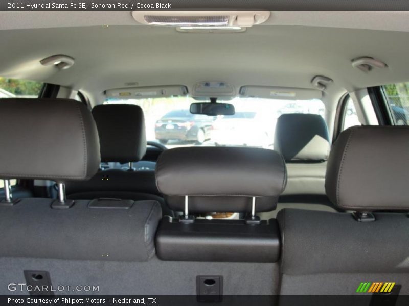 Sonoran Red / Cocoa Black 2011 Hyundai Santa Fe SE