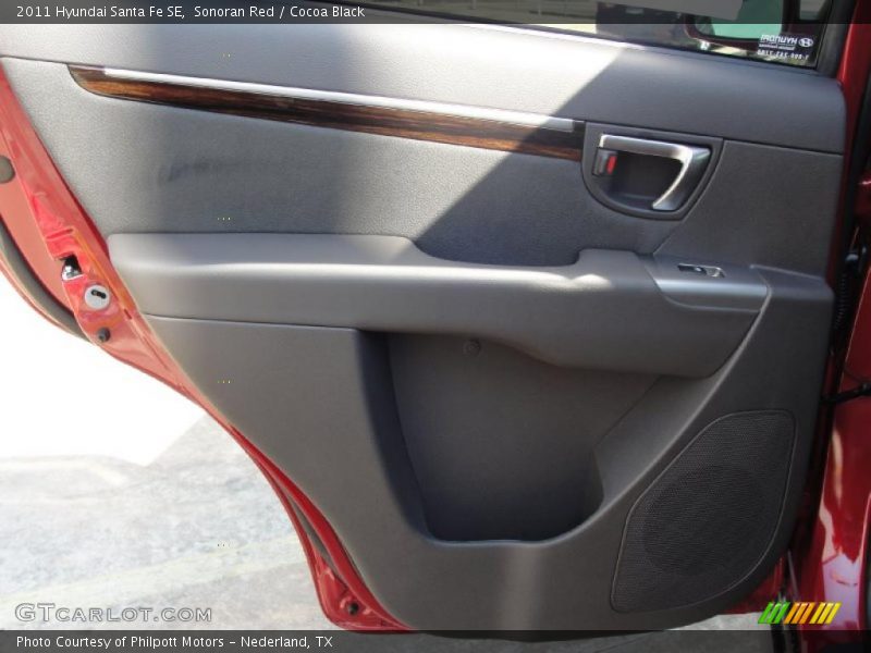 Sonoran Red / Cocoa Black 2011 Hyundai Santa Fe SE