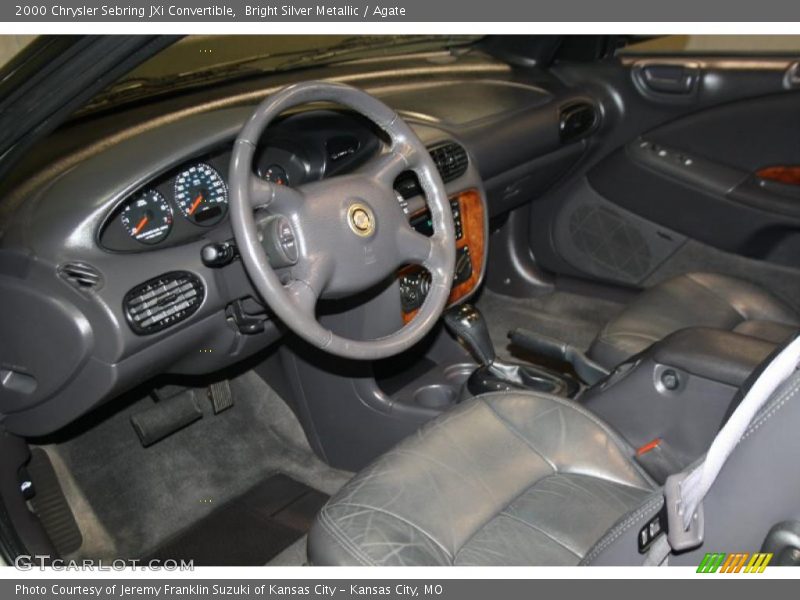 Bright Silver Metallic / Agate 2000 Chrysler Sebring JXi Convertible