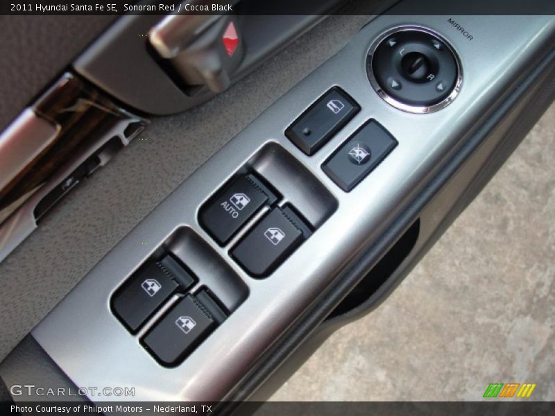 Sonoran Red / Cocoa Black 2011 Hyundai Santa Fe SE