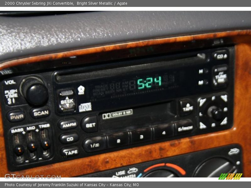 Bright Silver Metallic / Agate 2000 Chrysler Sebring JXi Convertible