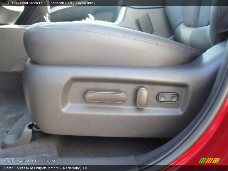 Sonoran Red / Cocoa Black 2011 Hyundai Santa Fe SE