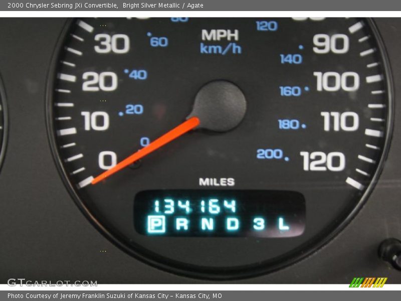 Bright Silver Metallic / Agate 2000 Chrysler Sebring JXi Convertible
