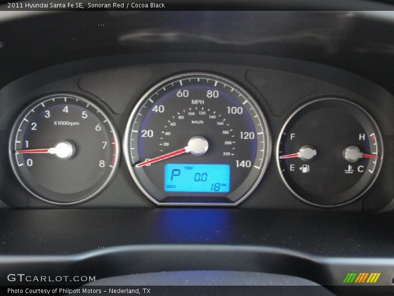  2011 Santa Fe SE SE Gauges