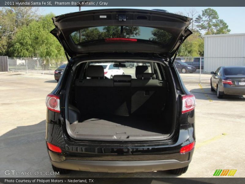 Phantom Black Metallic / Gray 2011 Hyundai Santa Fe SE