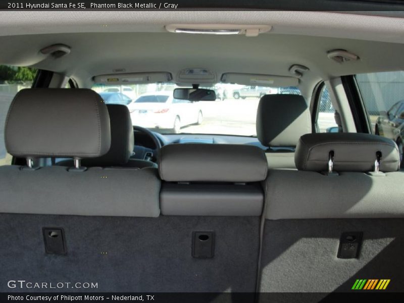 Phantom Black Metallic / Gray 2011 Hyundai Santa Fe SE