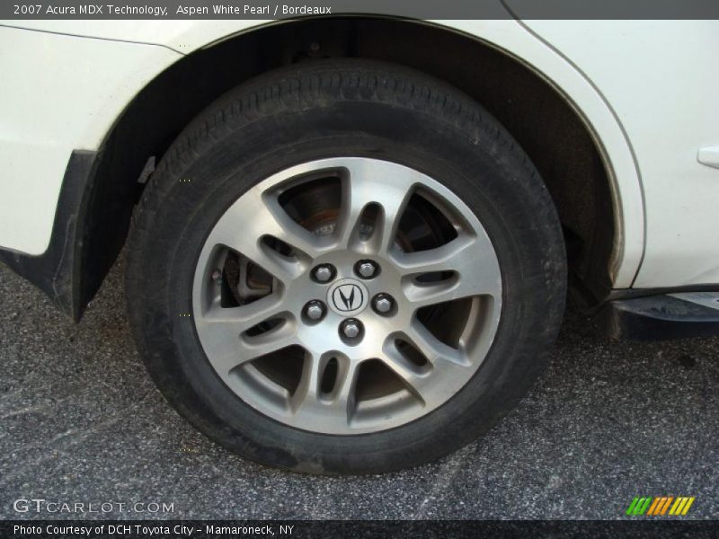Aspen White Pearl / Bordeaux 2007 Acura MDX Technology
