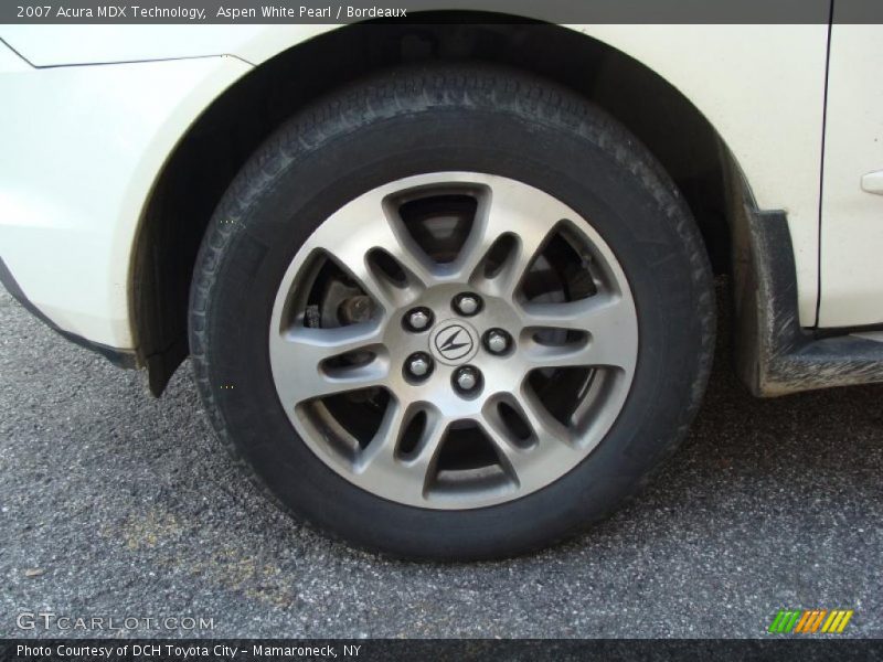 Aspen White Pearl / Bordeaux 2007 Acura MDX Technology