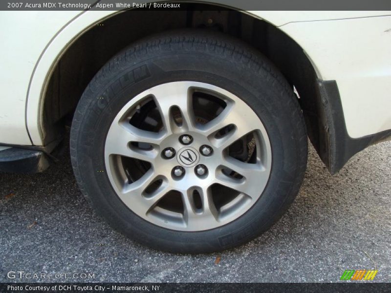 Aspen White Pearl / Bordeaux 2007 Acura MDX Technology