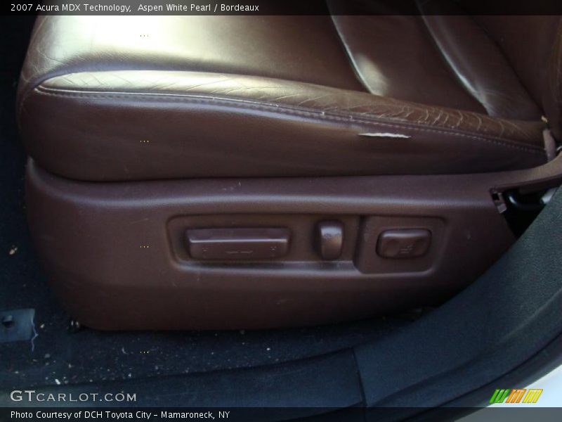 Aspen White Pearl / Bordeaux 2007 Acura MDX Technology