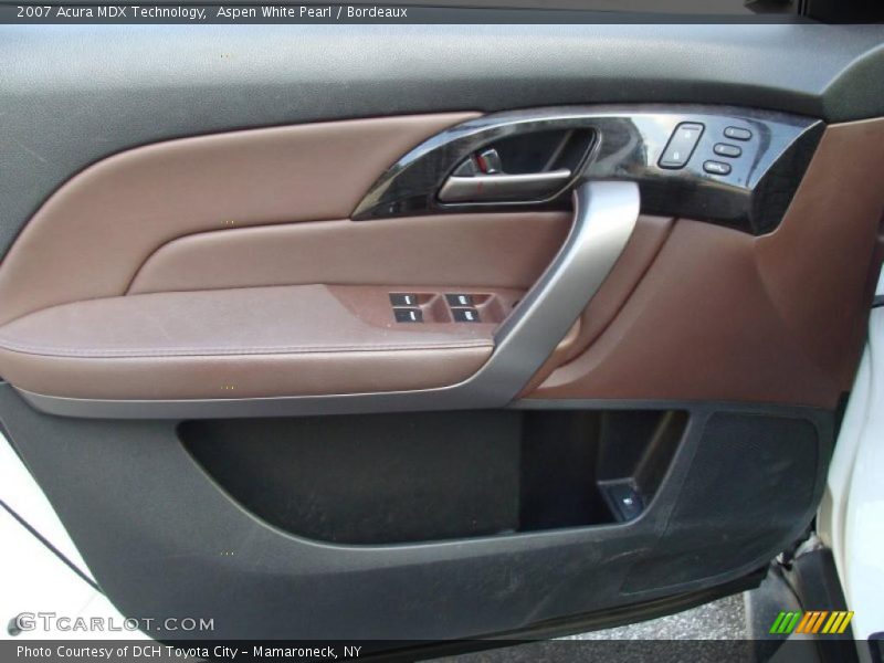Aspen White Pearl / Bordeaux 2007 Acura MDX Technology