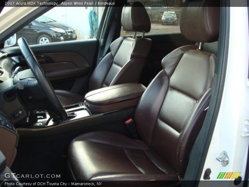 Aspen White Pearl / Bordeaux 2007 Acura MDX Technology