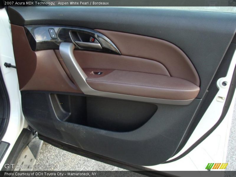 Aspen White Pearl / Bordeaux 2007 Acura MDX Technology