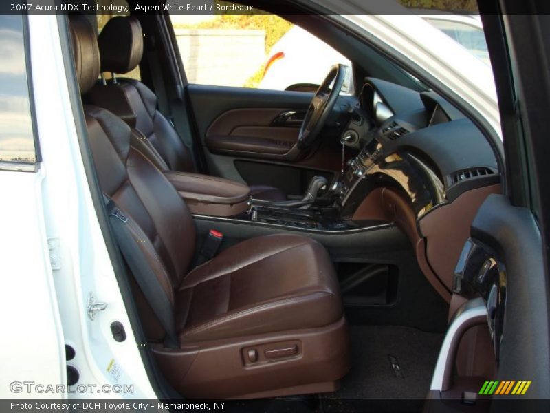 Aspen White Pearl / Bordeaux 2007 Acura MDX Technology