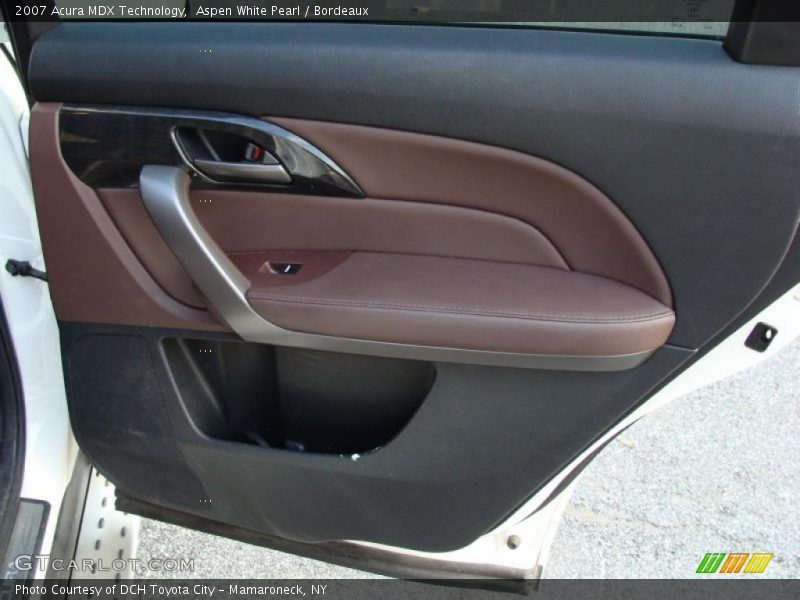 Aspen White Pearl / Bordeaux 2007 Acura MDX Technology